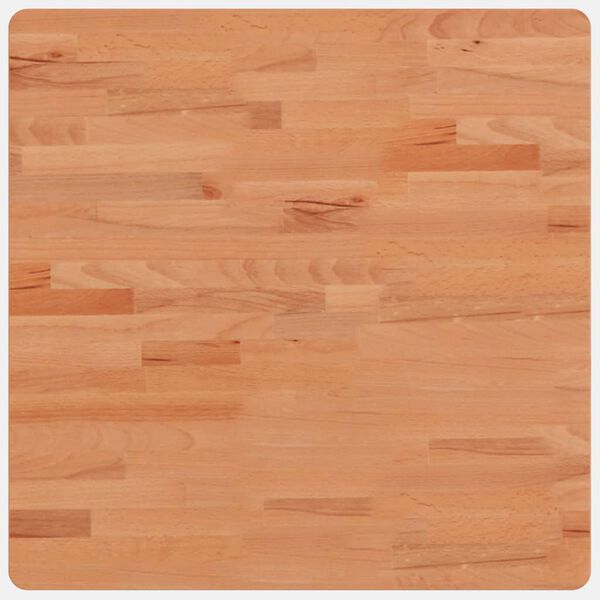 vidaXL Piano per Tavolo 60x60x2,5 cm Quadrato Legno Massello di Faggio