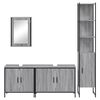 vidaXL Set Mobili da Bagno 4 pz Grigio Sonoma in Legno Multistrato