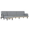 vidaXL Divano Letto a L Grigio Chiaro 260x140x70 cm in Tessuto