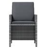 vidaXL Set da Pranzo da Giardino 7 pz con Cuscini in Polyrattan Grigio