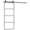 vidaXL Porta Scorrevole con Ferramenta 76x205cm Vetro ESG Alluminio