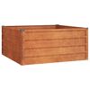 vidaXL Letto Rialzato da Giardino Ruggine 100x100x45 cm Acciaio Corten