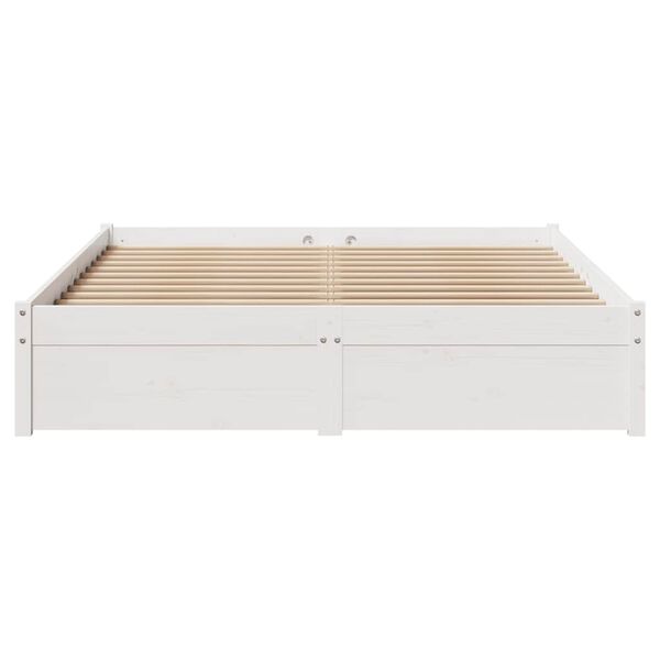 vidaXL Letto senza Materasso Bianco 120x190 cm Legno Massello di Pino