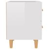 vidaXL Comodini 2 pz Bianco Lucido 40x35x47,5 cm
