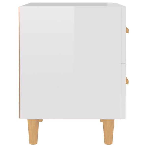 vidaXL Comodini 2 pz Bianco Lucido 40x35x47,5 cm