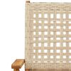 vidaXL Set da Bistrot 3 pz Beige in Polyrattan e Legno Massello