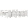 vidaXL Set da Pranzo per Giardino con cuscino 11 pcs Bianco e Taupe
