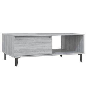 vidaXL Tavolino da Salotto Grigio Sonoma 90x60x35 cm in Truciolato