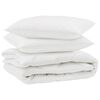 vidaXL Piumone con cuscino 3 pz Bianco Microfibra