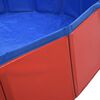 vidaXL Piscina per Cani Pieghevole Rossa 160x30 cm in PVC