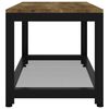 vidaXL Tavolino Salotto Marrone Scuro e Nero 90x45x45cm in MDF e Ferro