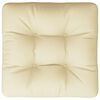 vidaXL Cuscino per Pallet Crema 60x61,5x10 cm in Tessuto