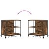 vidaXL Mobile per Ufficio con ruota Rovere fumo 76 x 41 x 72 cm
