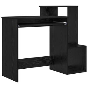 vidaXL Scrivania Rovere Nero 106 x 41 x 88.5 cm Legno ingegnerizzato
