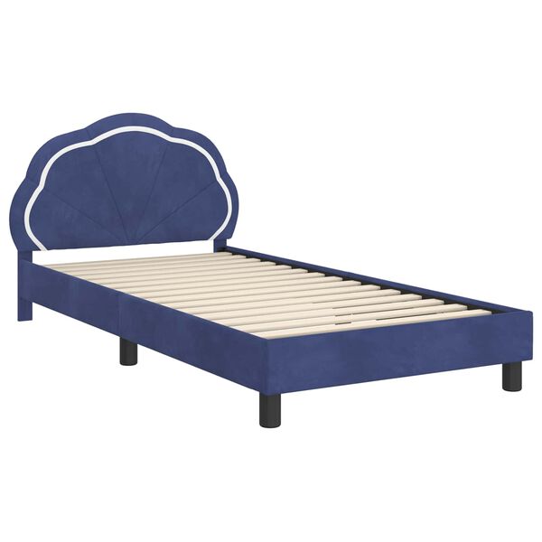 vidaXL Struttura letto bambini con testata Blu Polizia 90 x 200 cm