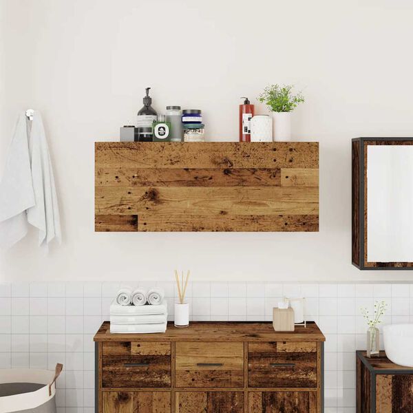 vidaXL Mobile da Bagno Legno Antico 100x25x40 cm in Truciolato