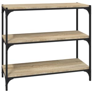 vidaXL Libreria Rovere Sonoma 80x33x70,5cm Legno Multistrato e Acciaio
