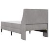 vidaXL Struttura letto con materasso Grigio chiaro 80 x 200 cm Velluto