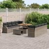 vidaXL Set Divano da Giardino con cuscino con cuscino 11 pcs Grigio
