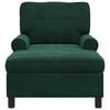 vidaXL Chaise Lounge con cuscino Verde Scuro 91 x 157 x 91 cm Velluto