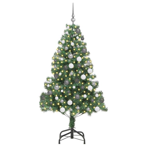 vidaXL Albero di Natale con 300 LED con supporto Verde 180 cm PVC