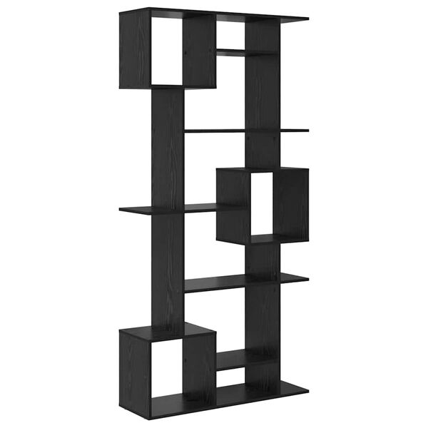 vidaXL Armadio per Libri Rovere Nero 92 x 29 x 188 cm