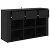 vidaXL Credenza Rovere Nero 100 x 30 x 59,5 cm Legno multistrato