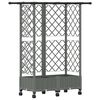 vidaXL Letto Rialzato con Griglia e Tetto Grigio Chiaro PP