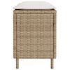 vidaXL Panca da Giardino con Cuscino Beige 110x30x40,5cm in Polyrattan