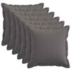 vidaXL Cuscino 6 pz HOUTEN Grigio Chiaro 40 x 40 cm Lino