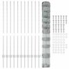 vidaXL Recinzione con Posto Argento 1,2 x 25 m Acciaio