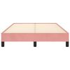 vidaXL Giroletto senza Materasso Rosa 120x190 cm Velluto