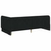 vidaXL Cornice del letto ad angolo Nero 100 x 200 cm Tessuto