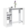 vidaXL Tavolo Bar con Ripiano Bianco 124x46x103,5 cm in Truciolato