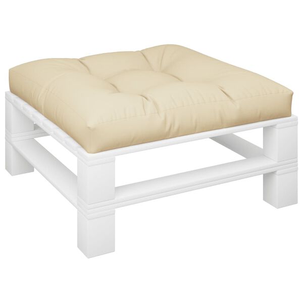 vidaXL Cuscino per Pallet Beige 70x70x12 cm