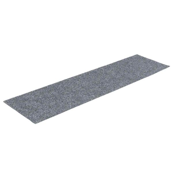 vidaXL Tappetini per scale autoadesivi 15 pz 76x20 cm Grigio chiaro Rettangolari