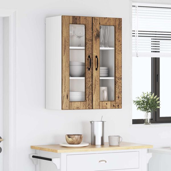 vidaXL Mobile da cucina con lo scaffale Legno vecchio 60 x 31 x 80 cm