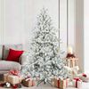 vidaXL Albero di Natale Artificiale con Rami Pieghevoli Bianco 180 cm