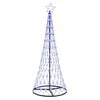 vidaXL Albero di Natale LED Blu 184,5 cm Metallo