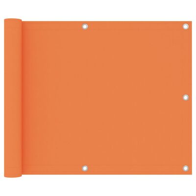 vidaXL Paravento da Balcone Arancione 75x400 cm Tessuto Oxford