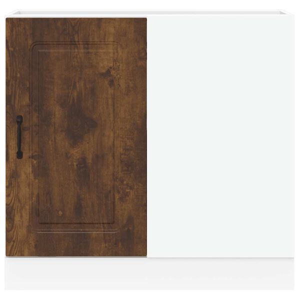 vidaXL Base da Cucina Kalmar Rovere Fumo in Legno Multistrato