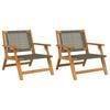 vidaXL Arredamento da Giardino 2 pcs Grigio 67 x 78 x 73 cm