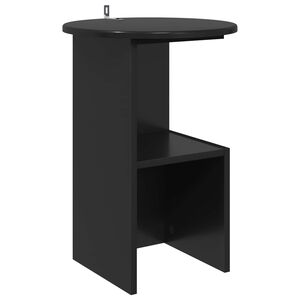vidaXL Tavolo laterale Rovere Nero &Oslash; 39,5 x 55 cm Legno ingegnerizzato