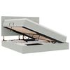 vidaXL Letto con contenitore e materasso Grigio chiaro 180 x 200 cm