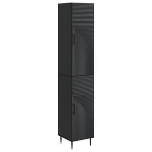 vidaXL Set di armadi 2 pz Nero Legno ingegnerizzato