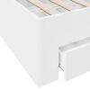 vidaXL Giroletto con Cassetti Bianco 135x190 cm in Legno Multistrato