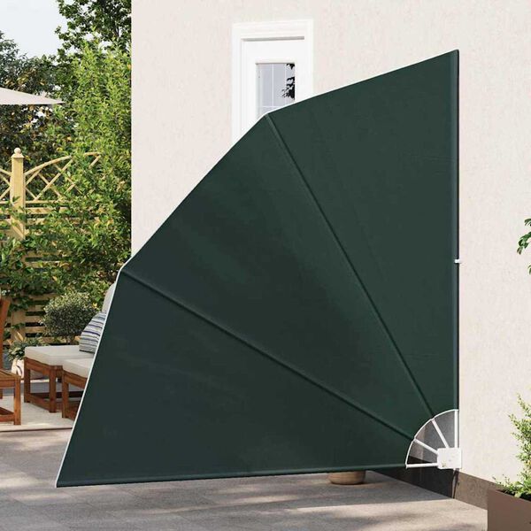 vidaXL Schermo di Privacy per Balcone Verde scuro 210 x 210 cm Tessuto
