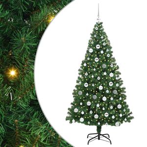 vidaXL Albero di Natale artificiale con 300 LED Verde 180 cm