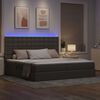 vidaXL Letto con contenitore e LED Talpa 200 x 200 cm Poliestere