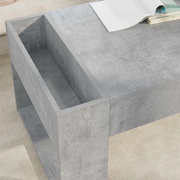 vidaXL Tavolino da salotto Grigio cemento 110 x 50 x 41 cm